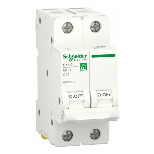 Автоматический выключатель SCHNEIDER ELECTRIC RESI9 (АВ) С 10А 2P 6000А, R9F12210