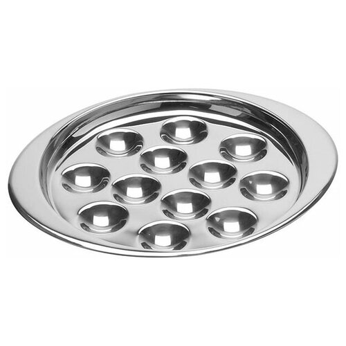 Блюдо для улиток из нержавеющей стали, длина 21.5 см, ширина 18.5 см, цвет серебристый, Eternum, 412