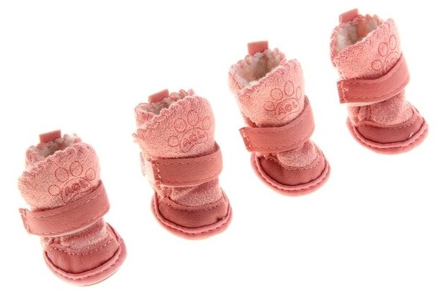 Ботинки Элеганс, набор 4 шт, размер 1 (подошва 4 х 3,2 см) розовые - фотография № 1