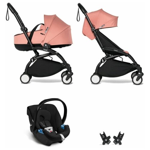 yoyo2 babyzen коляска 3 в 1 с люлькой bassinet airfrance черная рама YOYO2 BABYZEN Коляска 3 в 1 с люлькой Bassinet Ginger, Черная рама