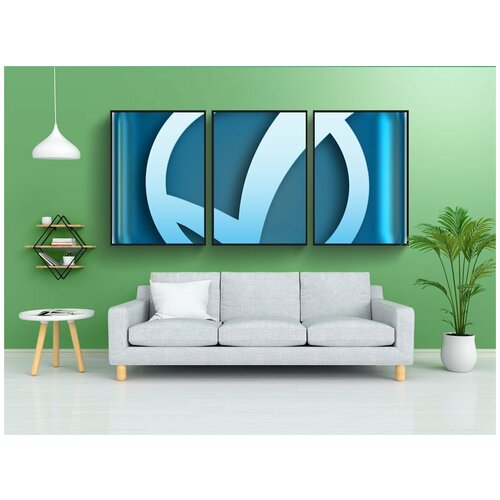 фото Набор модулных постеров для интерьера "значки, символы, крюк" 60x90 см. в тубусе, без рамки lotsprints