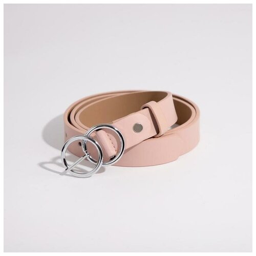 фото Ремень женский, ширина 2,5 см, винт, пряжка метал, цвет бежевый