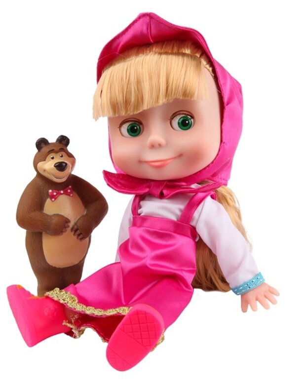 Кукла Карапуз Маша и Медведь Маша 25 см - фото №3