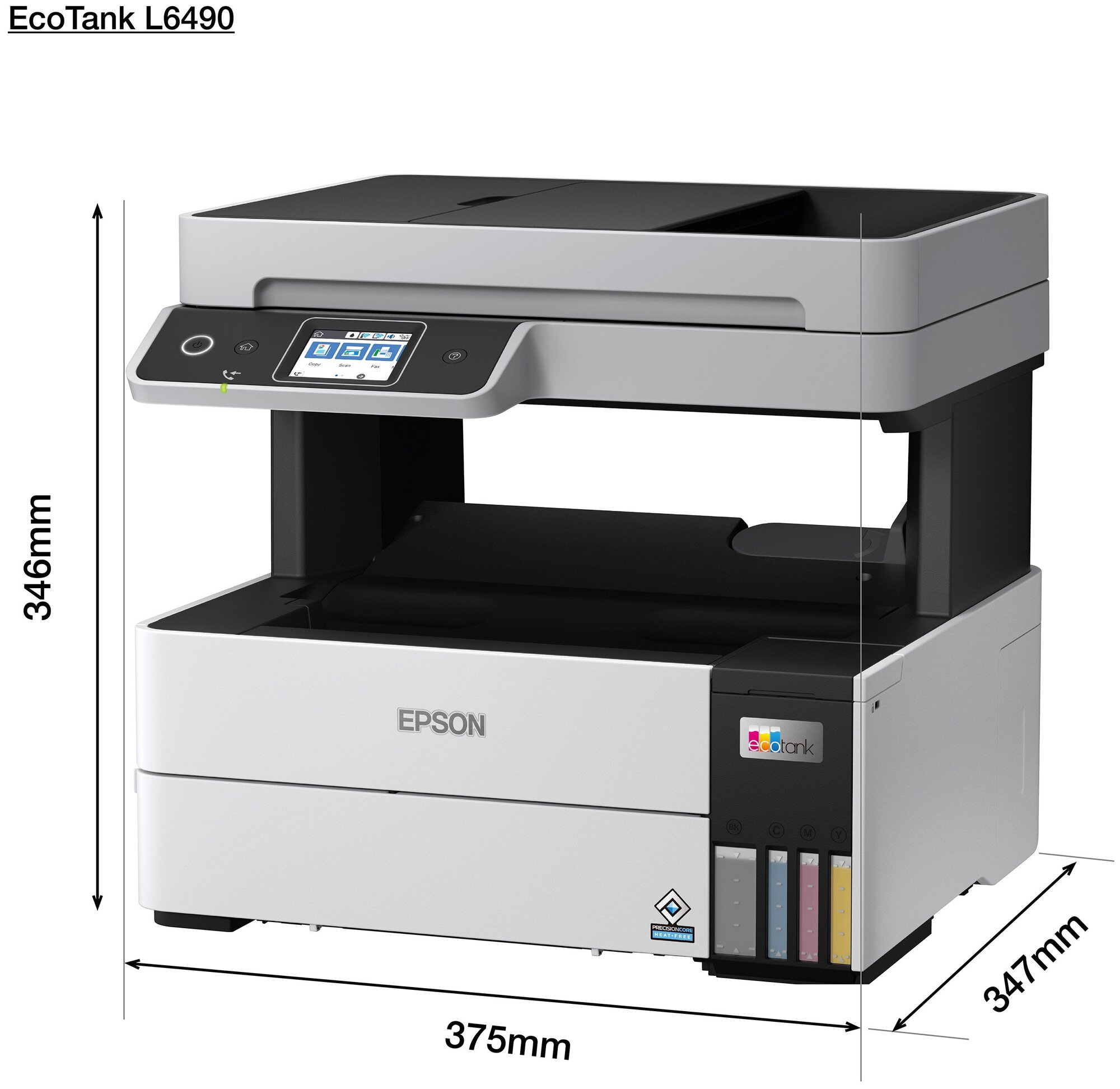 МФУ струйный Epson L6490, A4, цветной, струйный, серый [c11cj88405] - фото №16