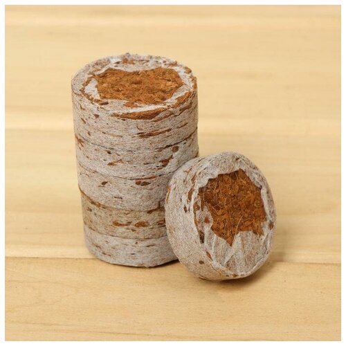 фото Таблетки кокосовые, d = 4 см, набор 6 шт в оболочке, greengo нет бренда