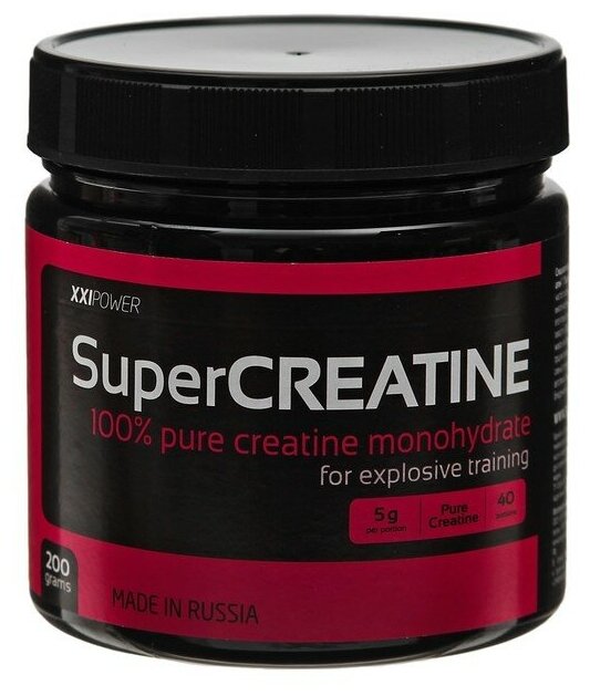 Креатин XXI Power Super Creatine для питания спортсменов 200г - фото №1