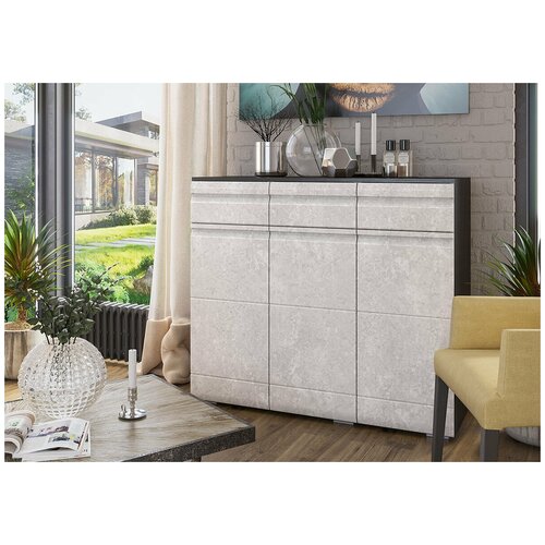 Мс для гостиной Бруклин КМ-01 венгебетон белый 8990₽