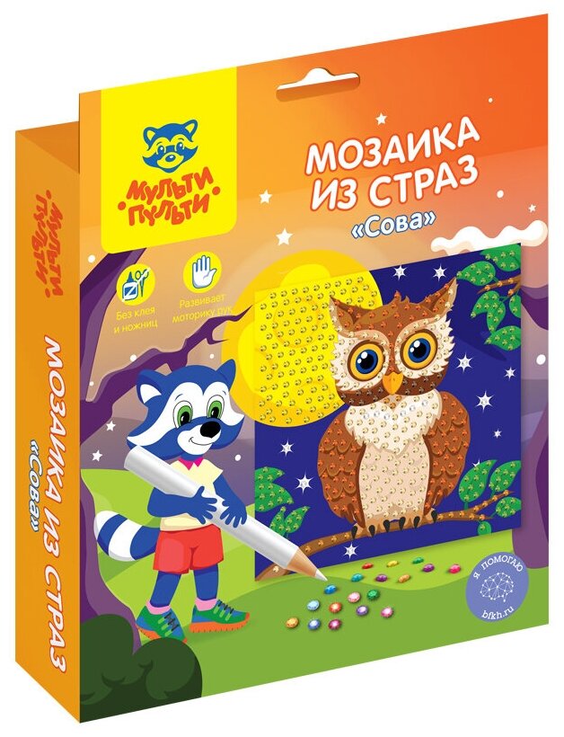 фото Мульти-Пульти Мозаика из страз Сова, DM_37182