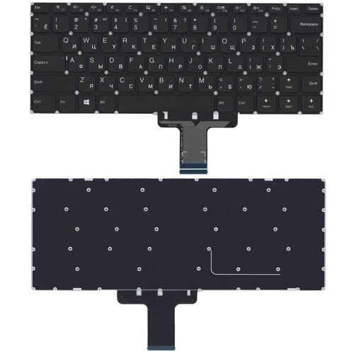 клавиатура для ноутбука lenovo ideapad 510s 510s 14ikb черная без рамки Клавиатура для ноутбука Lenovo Ideapad 510S 510S-14IKB черная без рамки