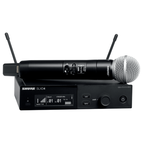 радиосистемы с ручным микрофоном b Shure SLXD24/SM58 радиосистема с ручным микрофоном SM58, цвет черный