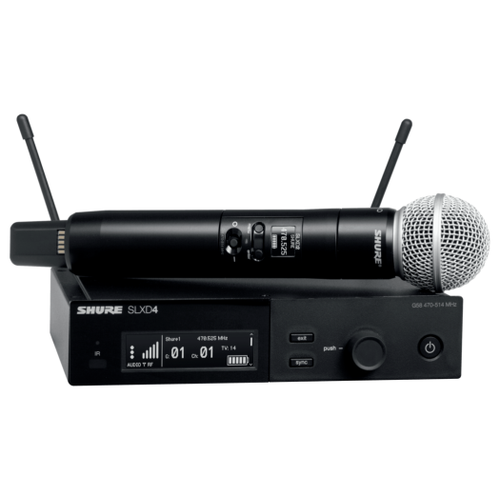 Shure SLXD24/SM58 радиосистема с ручным микрофоном SM58, цвет черный