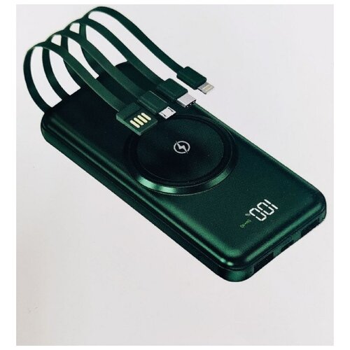 Внешняя зарядка с беспроводной зарядкой 10000 Mah черный цвет 140000₽