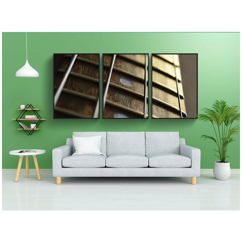 фото Набор модулных постеров для интерьера "гитара, гитары шеи, музыкальный инструмент" 60x90 см. в тубусе, без рамки lotsprints