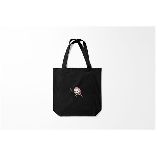 фото Сумка-шоппер / 40х40 см / популярные иллюстрации / еда суши самурай burnettie