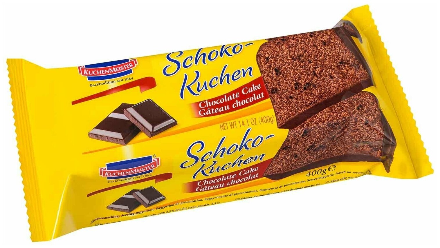 Кекс шоколадный с кусочками шоколада KuchenMeister "Chocolate Cake", 400 г