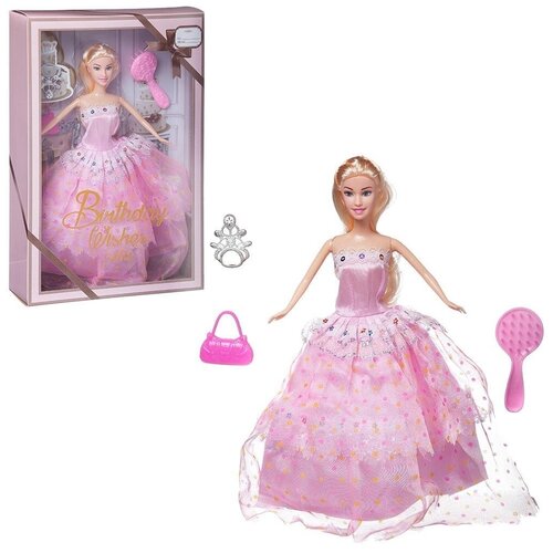 Купить Кукла Atinil. Мой первый бал в длинном, розовом платье c ожерельем и другими аксессуарами, 28см - Junfa Toys [WJ-21531/розовое], female