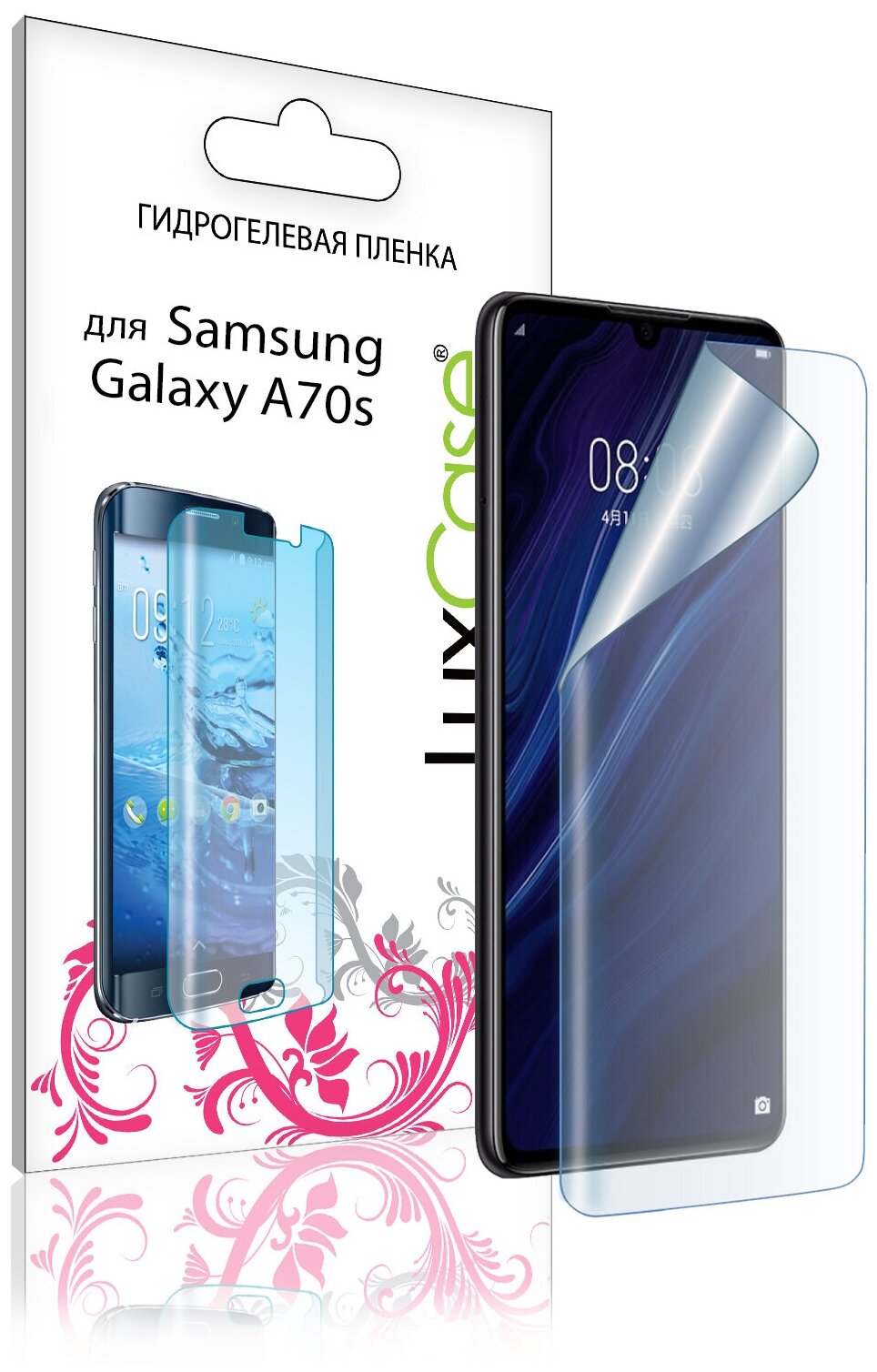 Гидрогелевая пленка LuxCase для Samsung Galaxy A70s, Прозрачная, 0,14 мм, Front - фото №1
