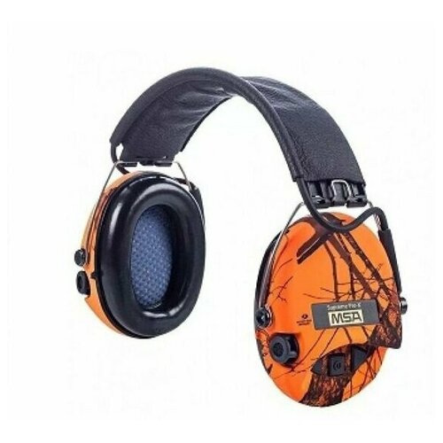 Наушники активные MSA Supreme Pro-X Camo, фонарик, SNR25dB, NRR18dB, orange-MossyOak/черн, вход AUX