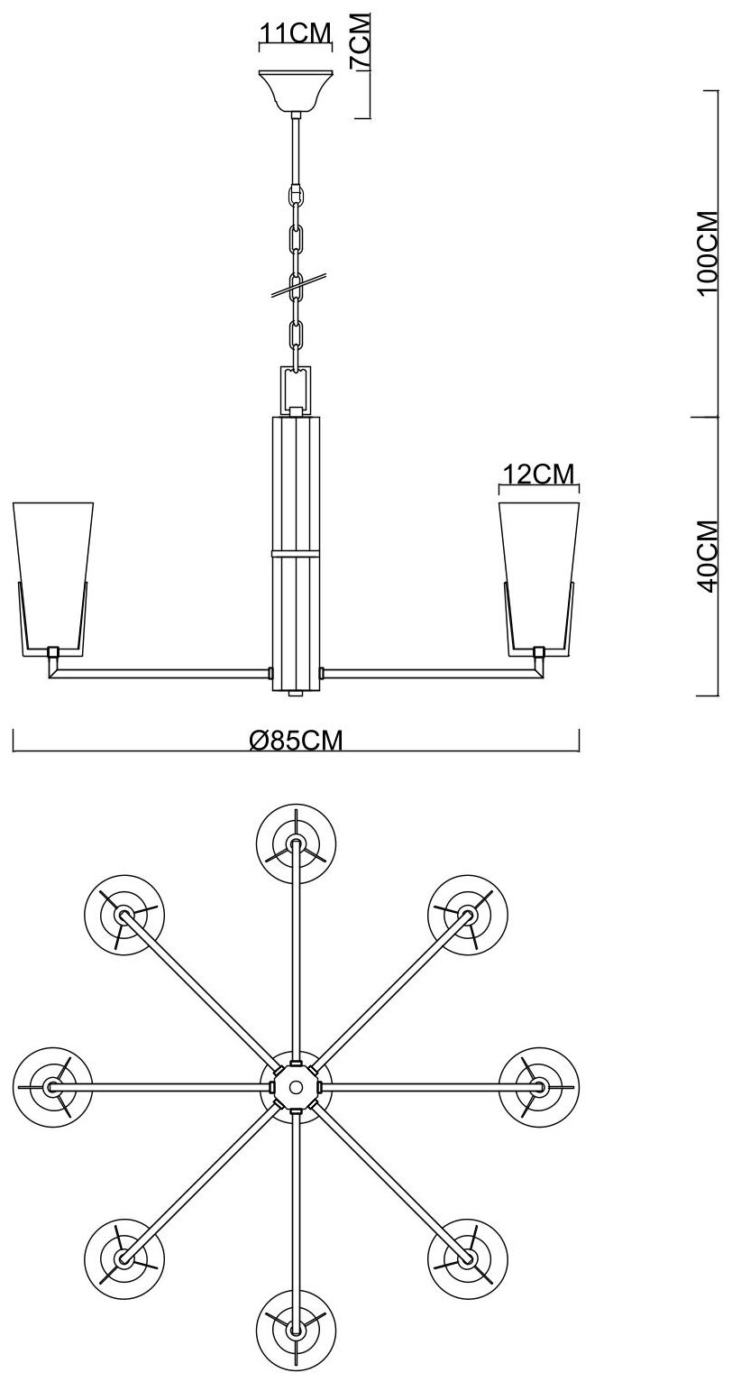 Люстра Divinare SUBRA 4503/17 LM-8 - фото №2