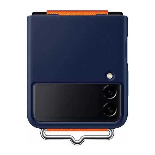 фото Чехол клип- кейс samsung для samsung galaxy z flip3 silicone cover with strap белый ef- gf711twegru