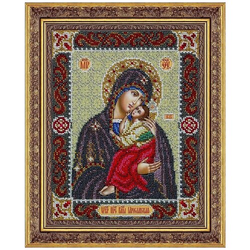Набор для вышивания бисером Пресвятая Богородица Ярославская, 20х25 см, арт. Б-1094