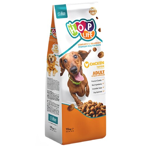 HOP LIFE ADULT DOG CHICKEN для взрослых собак с курицей (15 кг)