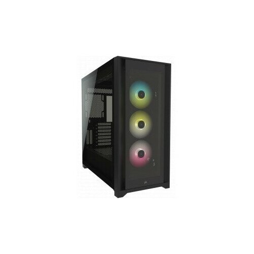 iCUE 5000X RGB CC-9011212-WW Tempered Glass Mid-Tower Smart Case, Black (627517)