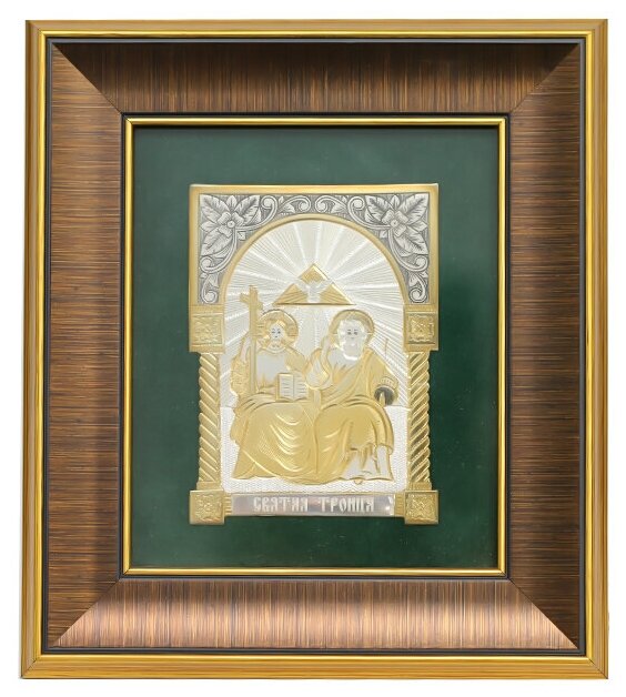 Икона из серебра ручной работы Святая Троица 9801040-з, Серебро 925°