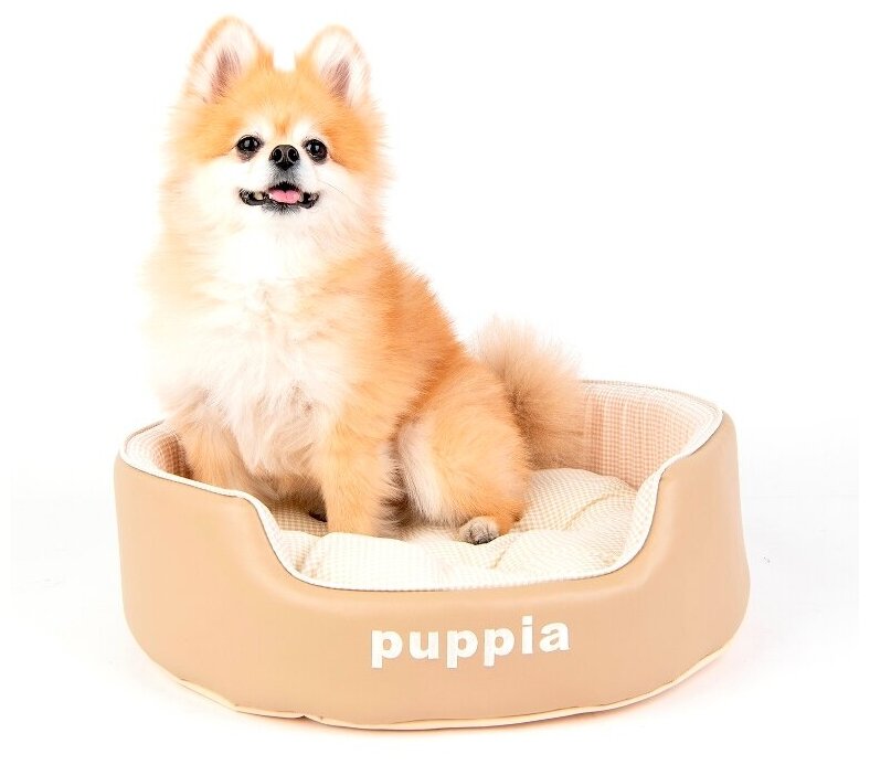 PUPPIA Лежак "Antique" для собак, L, бежевый, 52х16хх10см - фото №2