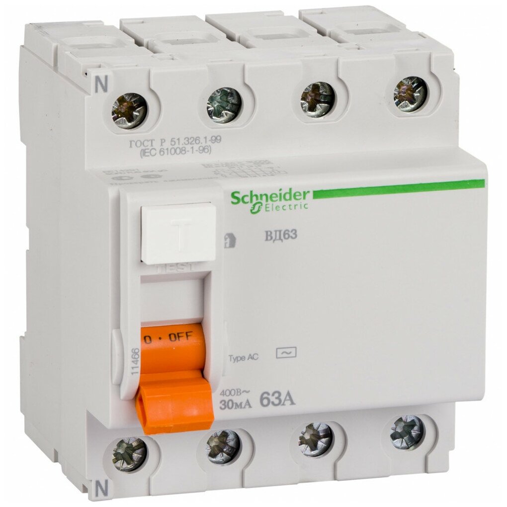  Schneider Electric  4P 63 30 (AC), 11466