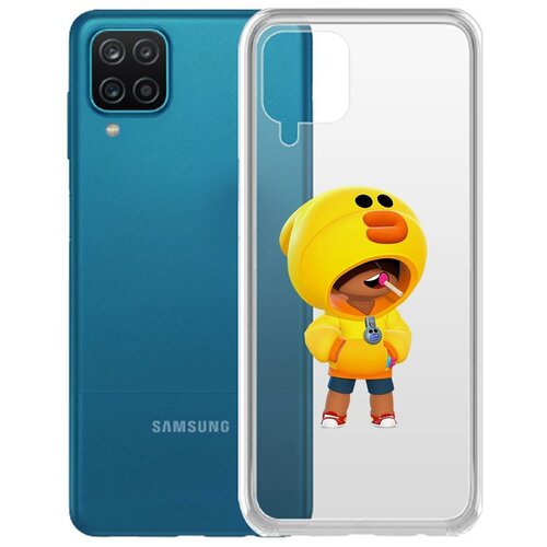 Чехол-накладка Clear Case Brawl Stars-Леон Салли для Samsung Galaxy A12 (A125) чехол накладка clear case brawl stars леон салли для iphone xr