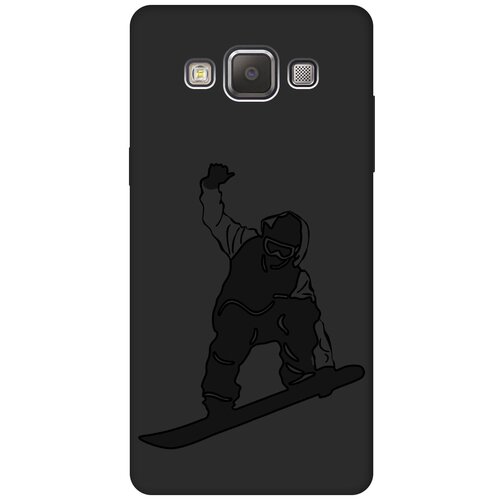Матовый чехол Snowboarding для Samsung Galaxy A5 / Самсунг А5 с эффектом блика черный матовый чехол climbing для samsung galaxy a5 самсунг а5 с эффектом блика черный