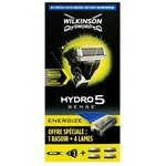 Wilkinson Sword / Schick / Hydro5 Sense / Energize / Станок бритвенный с 2 кассетами + упаковка сменных кассет (3 шт) - изображение