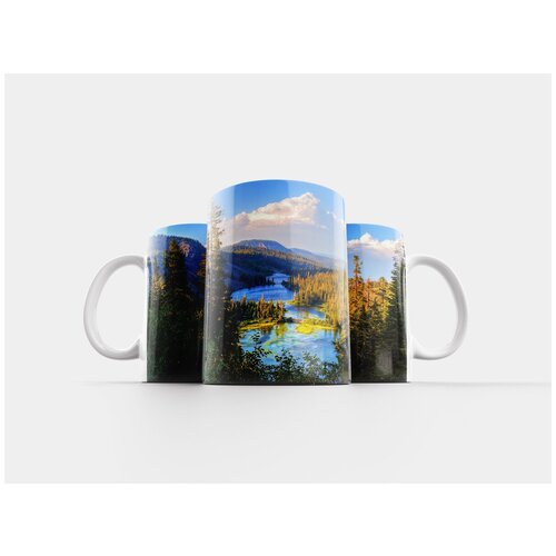 фото Кружка "река, горы, деревья" 320 мл lotsprints