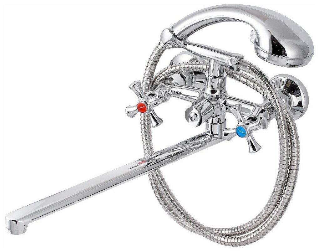 ПСМ Смеситель для ванны с душем псм-профсан PSM-159-75 евро тип см-вудрншла
