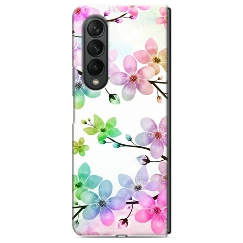 Дизайнерский пластиковый чехол для Samsung Galaxy Z Fold 3 Органические цветы чехол пластиковый samsung galaxy a5 лиловые цветы