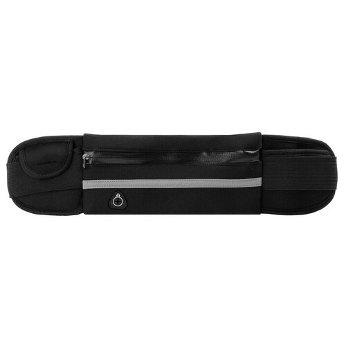 фото Сумка на пояс onlitop спортивная, 32 см, 2 отделения, цвет черный