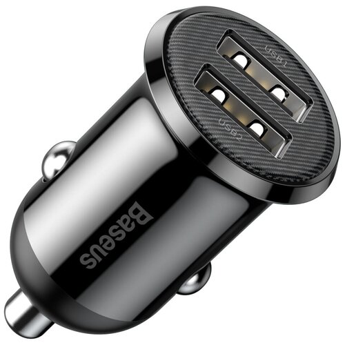 Автомобильное зарядное устройство Baseus Grain Pro Car Charger (Dual USB 4.8A ), цвет Черный (CCALLP-01)
