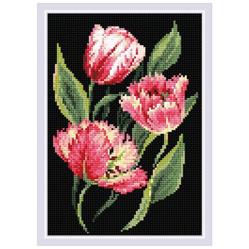 Алмазная мозаика Ранние тюльпаны, 21х30, см, Риолис