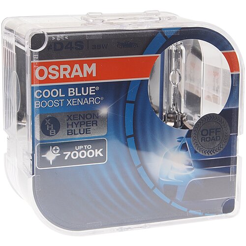 Лампа ксеноновая OSRAM D4S 35W P32d-5 Xenon Cool Blue Boost 7000K, 2шт, 12V, 66440CBB2