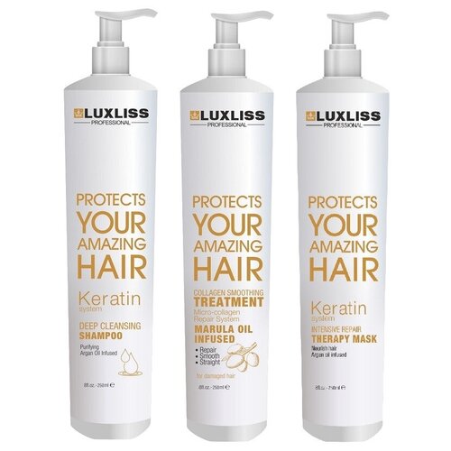 Luxliss набор кератин-ботокс для волос 2в1 для кератинового выпрямления 100 мл