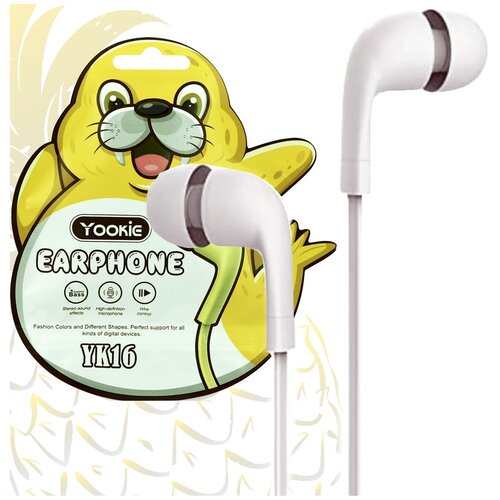 Проводные Наушники с Микрофоном для телефона компьютера и планшета Наушники с гарнитурой для iPhone и Android Mini Jack 35 Белый 59900₽