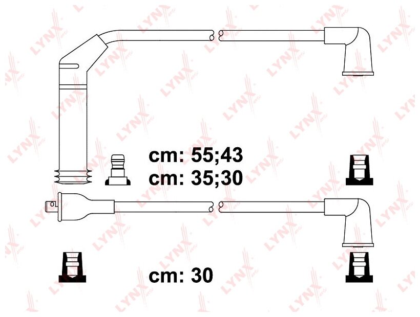 Комплект высоковольтных проводов LYNXauto SPE5513