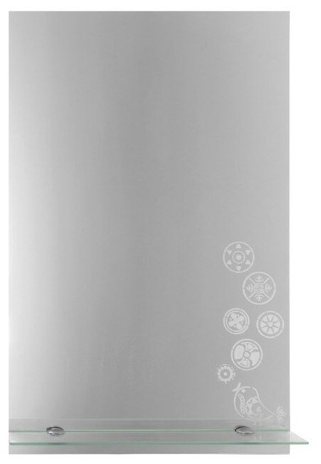 фото Зеркало «Поющая поночка», с пескоструйной графикой, настенное, с полочкой, 40×60 см 4348400