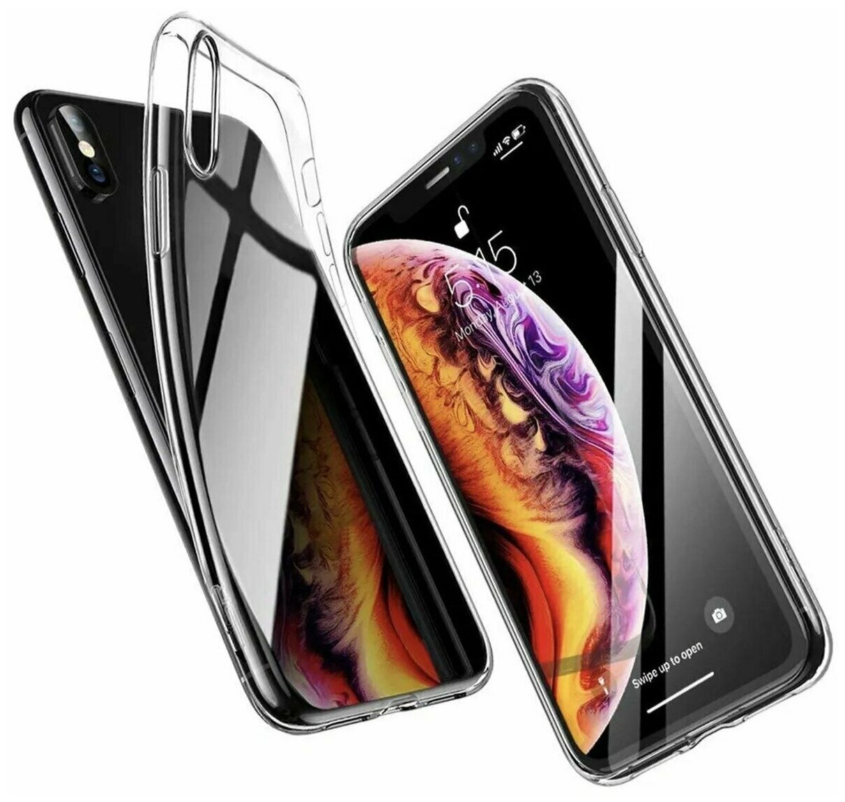 Ультратонкий защитный чехол для телефона Apple iPhone X, XS / Силиконовый чехол на Эпл Айфон Икс (10), Икс Эс ХС (Прозрачный)