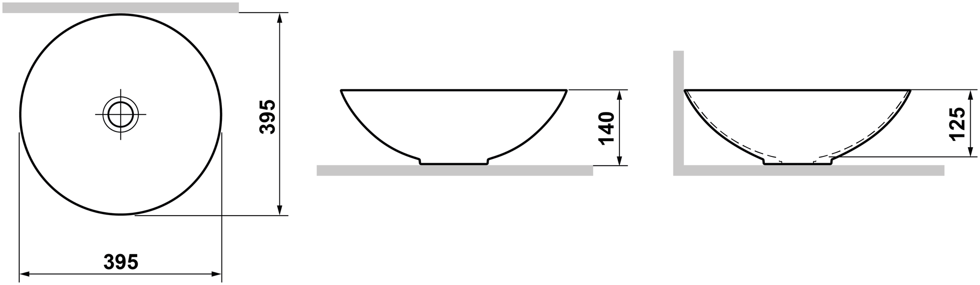 Раковина 39.5 см Laguraty 5657B