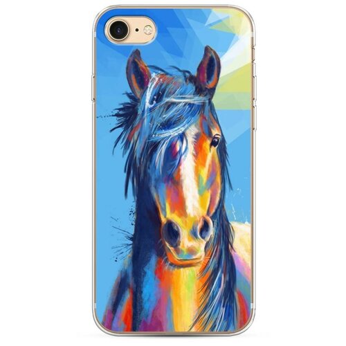 фото Силиконовый чехол "лошадь арт 3" на apple iphone 8 / айфон 8 case place