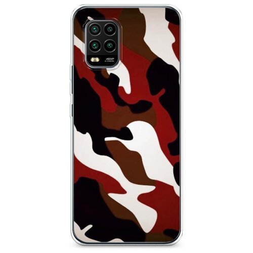 фото Силиконовый чехол "бордовый камуфляж" на xiaomi mi 10 lite / сяоми ми 10 лайт case place