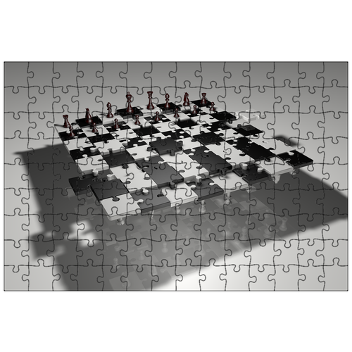 фото Магнитный пазл 27x18см."шахматы, стратегия, головоломка" на холодильник lotsprints
