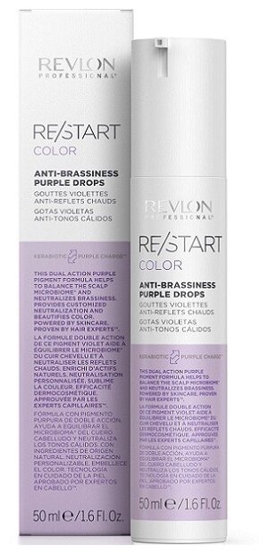 REVLON ReStart Color Anti-Brassiness Purple Drops Фиолетовые капли для усиления и поддержки холодных оттенков, 50 мл